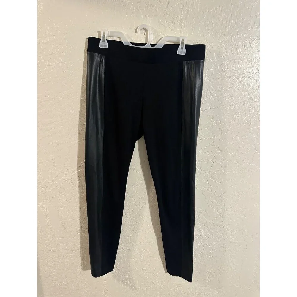 Y Cabi Black Moto Faux Leather Skinny “Bexley” Leggings - Picture 2 of 10